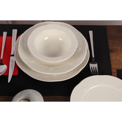 Conjunto de jantar 24 peças branco/porcelana