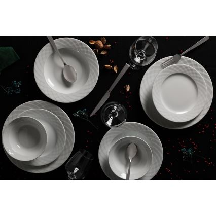 Conjunto de jantar 24 peças branco/porcelana