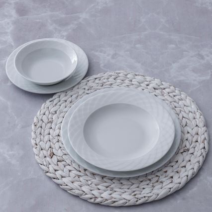 Conjunto de jantar 24 peças branco/porcelana