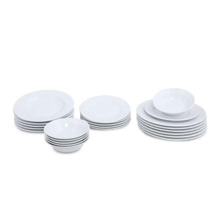 Conjunto de jantar 24 peças branco/porcelana
