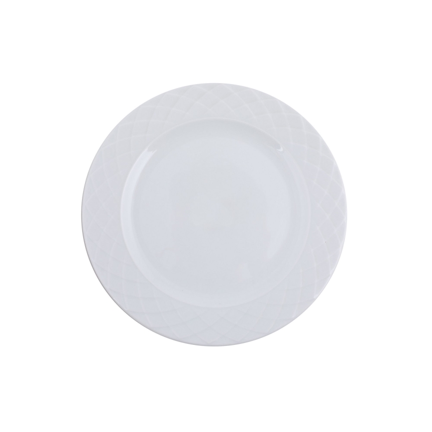 Conjunto de jantar 24 peças branco/porcelana