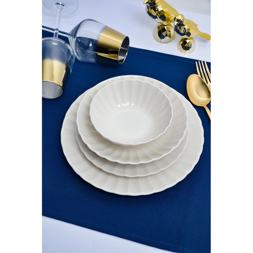 Conjunto de jantar 24 peças branco/porcelana