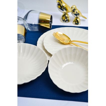 Conjunto de jantar 24 peças branco/porcelana
