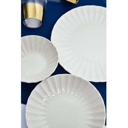 Conjunto de jantar 24 peças branco/porcelana