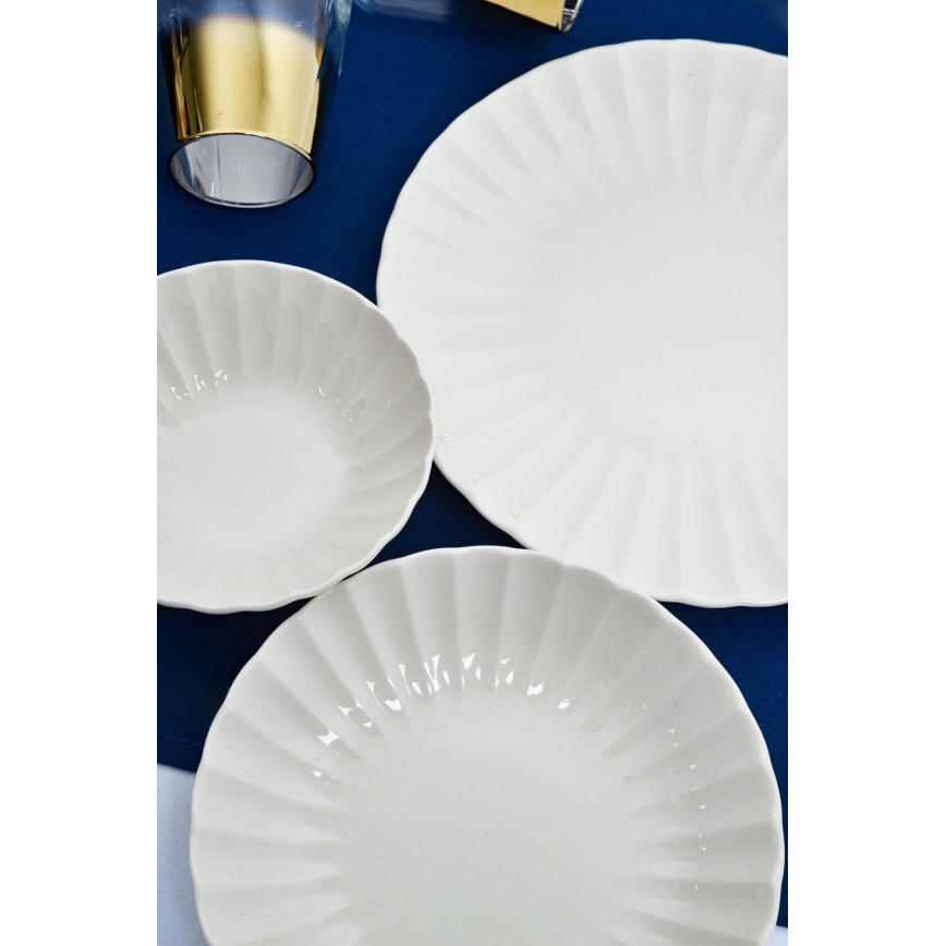 Conjunto de jantar 24 peças branco/porcelana