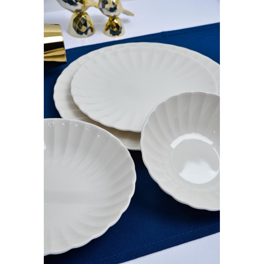 Conjunto de jantar 24 peças branco/porcelana