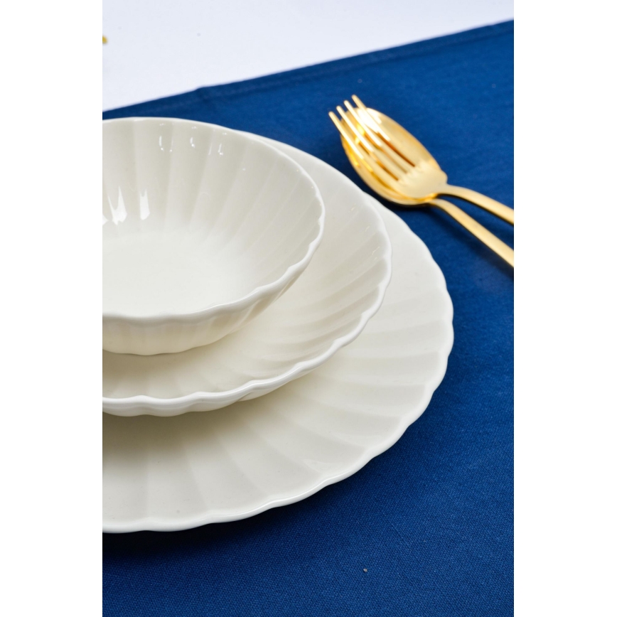 Conjunto de jantar 24 peças branco/porcelana