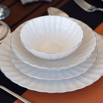 Conjunto de jantar 24 peças branco/porcelana