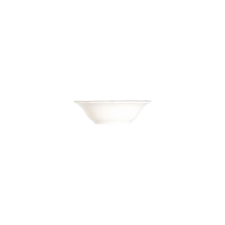 Conjunto de jantar 24 peças, branco/prateado, em porcelana