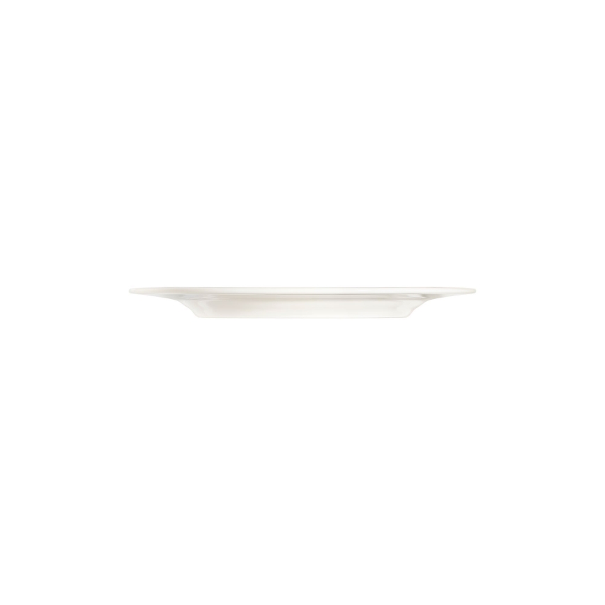 Conjunto de jantar 24 peças branco/prateado/porcelana