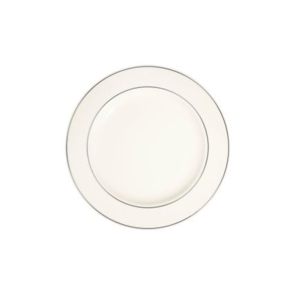 Conjunto de jantar 24 peças branco/prateado/porcelana