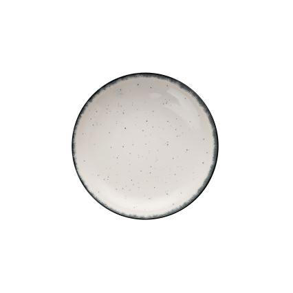 Conjunto de jantar 24 peças branco/preto/porcelana