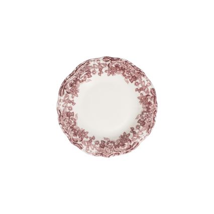 Conjunto de jantar 24 peças, branco/rosa, porcelana