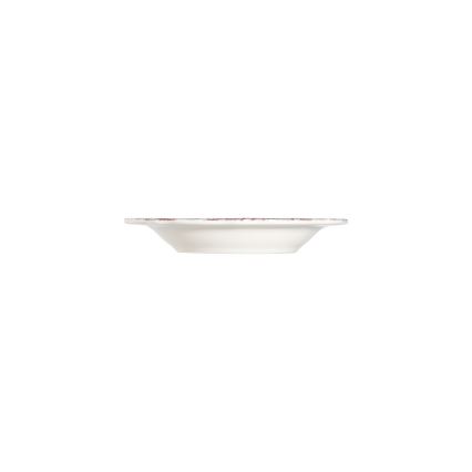 Conjunto de jantar 24 peças, branco/rosa, porcelana