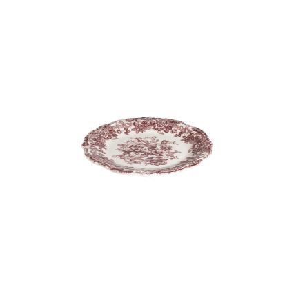 Conjunto de jantar 24 peças, branco/rosa, porcelana