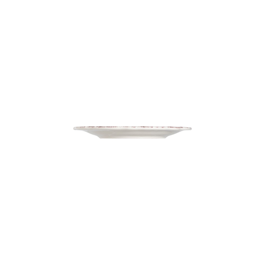 Conjunto de jantar 24 peças, branco/rosa, porcelana