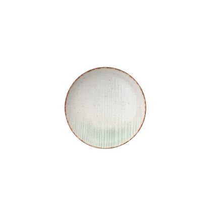 Conjunto de jantar 24 peças branco/verde/porcelana