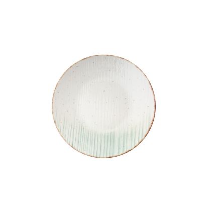 Conjunto de jantar 24 peças branco/verde/porcelana