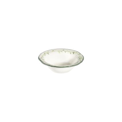 Conjunto de jantar 24 peças branco/verde/porcelana