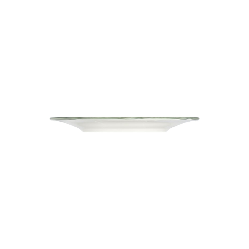 Conjunto de jantar 24 peças branco/verde/porcelana