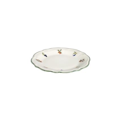 Conjunto de jantar 24 peças branco/verde porcelana