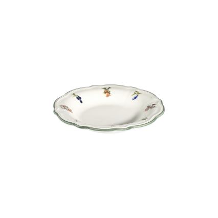 Conjunto de jantar 24 peças branco/verde porcelana