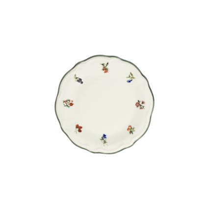 Conjunto de jantar 24 peças branco/verde porcelana