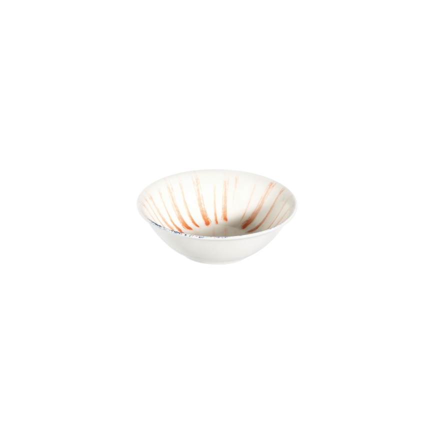 Conjunto de jantar 24 peças branco/vermelho/azul /porcelana