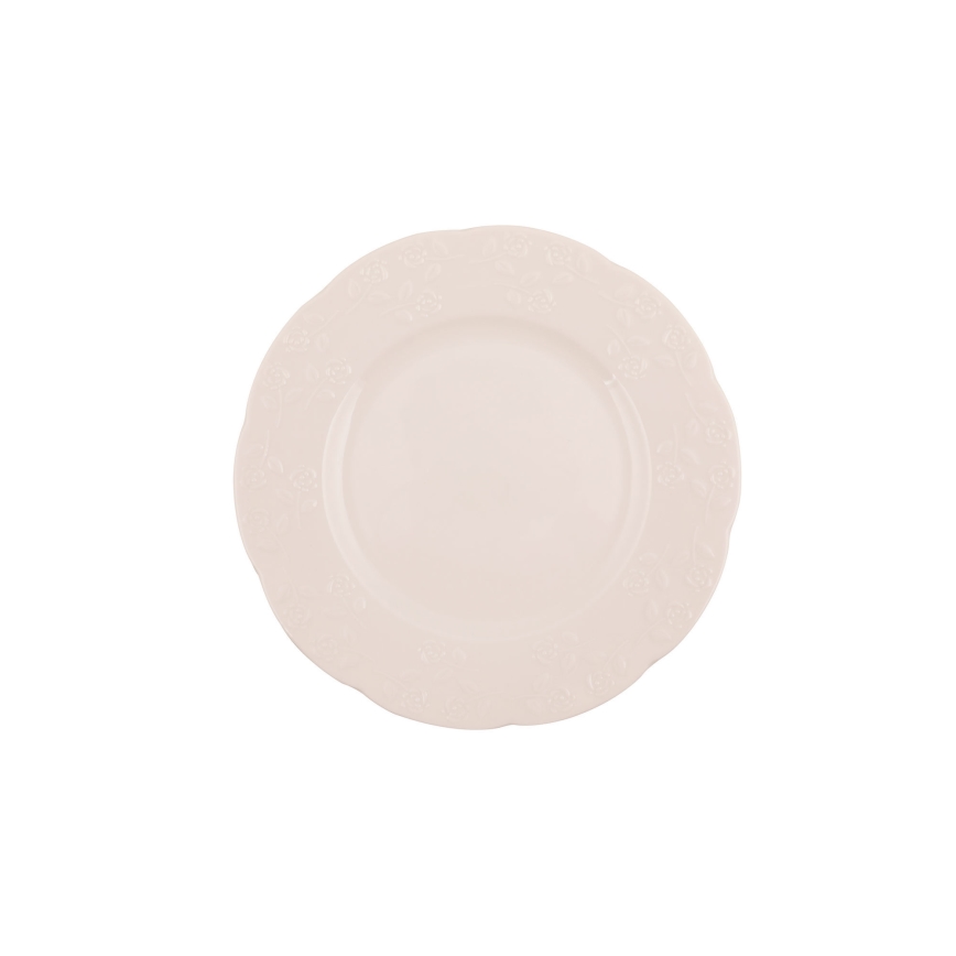 Conjunto de jantar 24 peças creme/porcelana