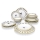 Conjunto de jantar 24 peças em cerâmica — disponível em branco, preto e dourado