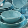 Conjunto de jantar 24 peças em porcelana, azul