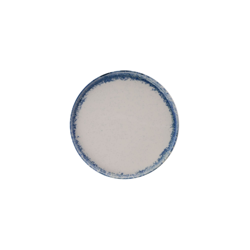 Conjunto de jantar 24 peças em porcelana, branco/azul