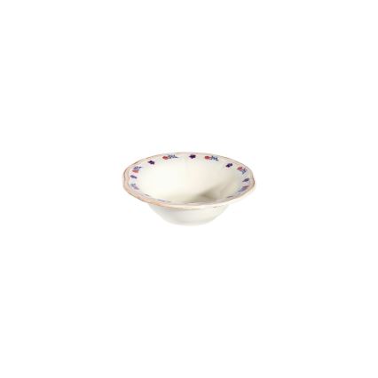 Conjunto de jantar 24 peças em porcelana branco/azul/vermelho