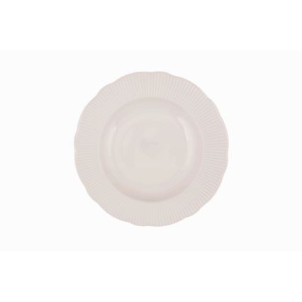 Conjunto de jantar 24 peças em porcelana, branco