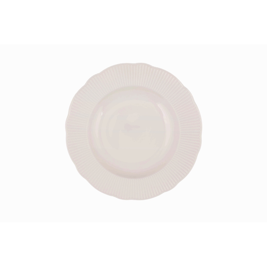 Conjunto de jantar 24 peças em porcelana, branco