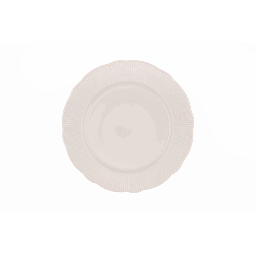 Conjunto de jantar 24 peças em porcelana, branco