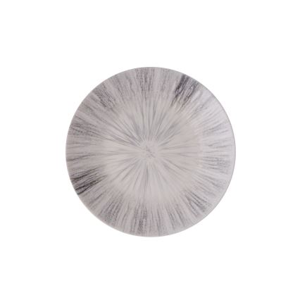 Conjunto de jantar 24 peças em porcelana, cor cinza