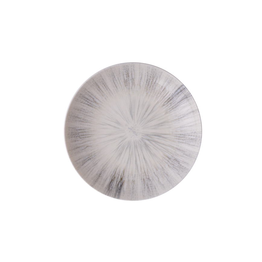 Conjunto de jantar 24 peças em porcelana, cor cinza