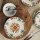 Conjunto de jantar 24 peças em porcelana multicolorida
