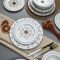 Conjunto de jantar 24 peças em porcelana, multicolorido — elegante e durável