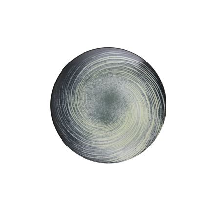 Conjunto de jantar 24 peças em porcelana, verde/preto