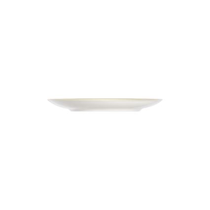 Conjunto de jantar 24 peças em porcelana — branco/azul/dourado