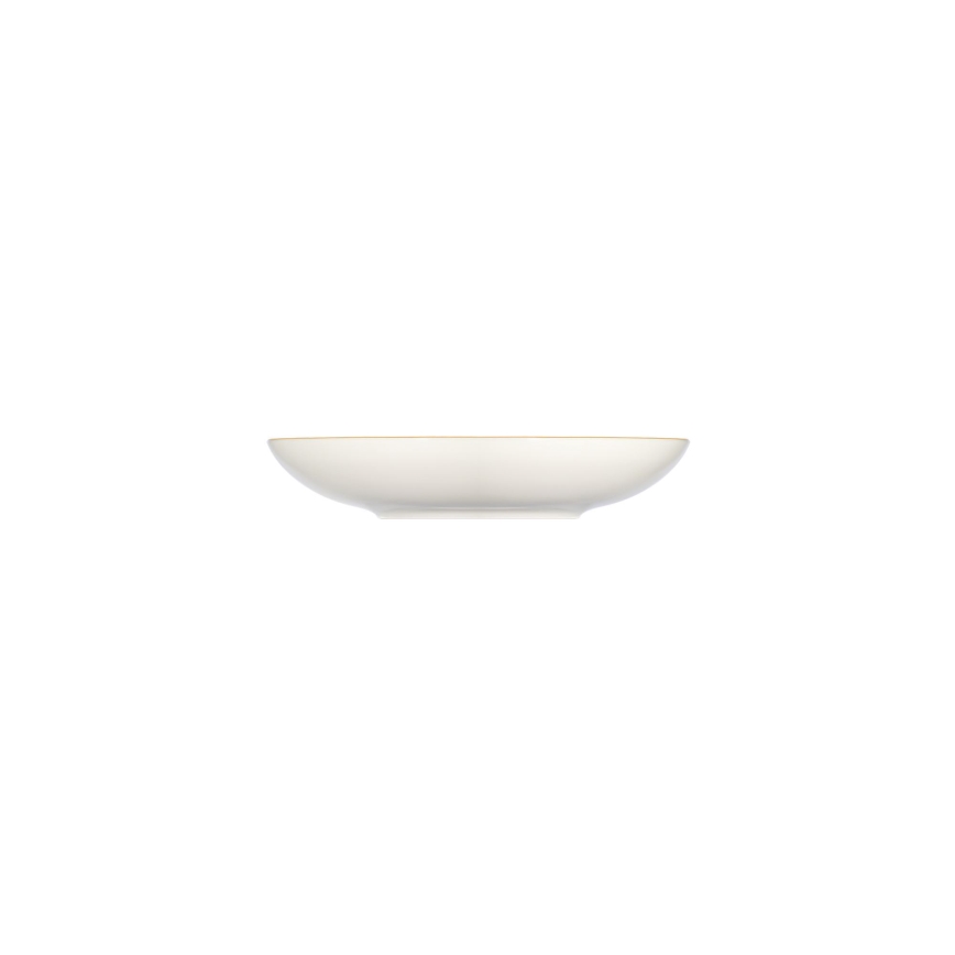 Conjunto de jantar 24 peças em porcelana — branco/azul/dourado
