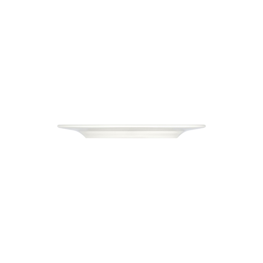 Conjunto de jantar 24 peças em porcelana — branco, verde e amarelo