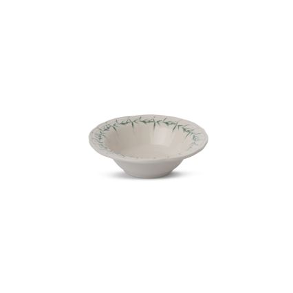 Conjunto de jantar 24 peças em porcelana — branco/verde