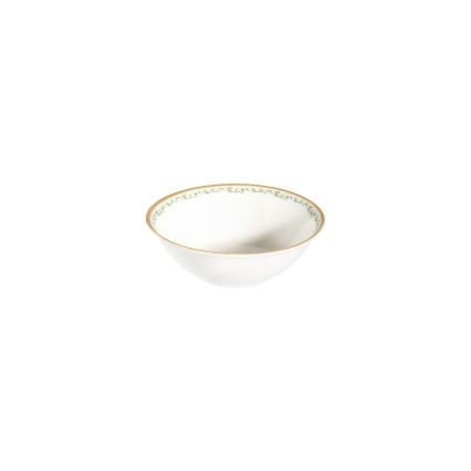 Conjunto de jantar 24 peças em porcelana — creme, bege e verde