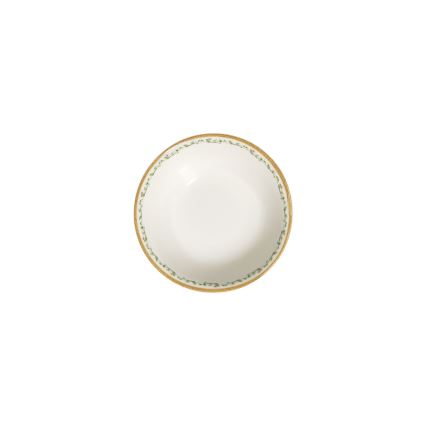 Conjunto de jantar 24 peças em porcelana — creme, bege e verde