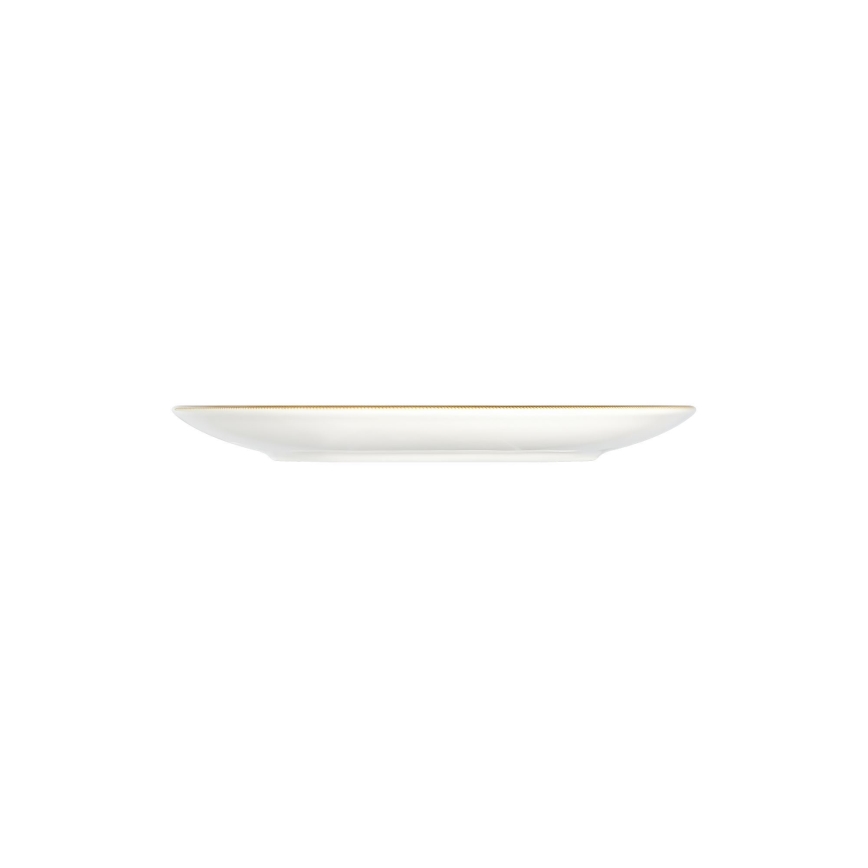 Conjunto de jantar 24 peças em porcelana — creme, bege e verde