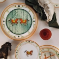 Conjunto de jantar 24 peças multicoloridas/porcelana