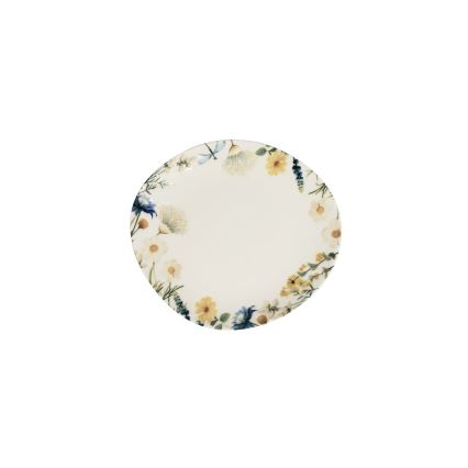 Conjunto de jantar 24 peças multicolorido/castanho/porcelana